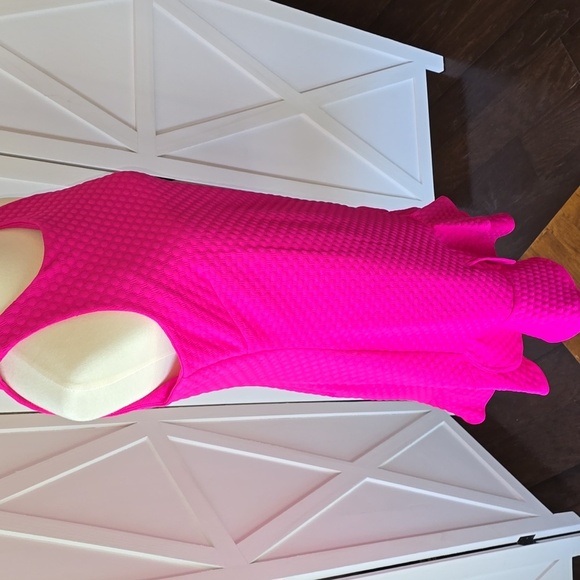 Eliza J - Pink Ruffled Trim Mini Dress - Picture 4 of 10